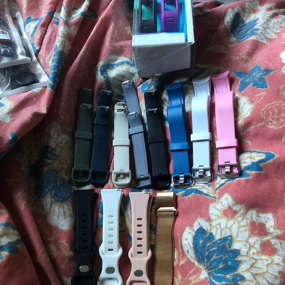 Interchangeable Silicone and Metal Watch Bands - Multi-Color Pack